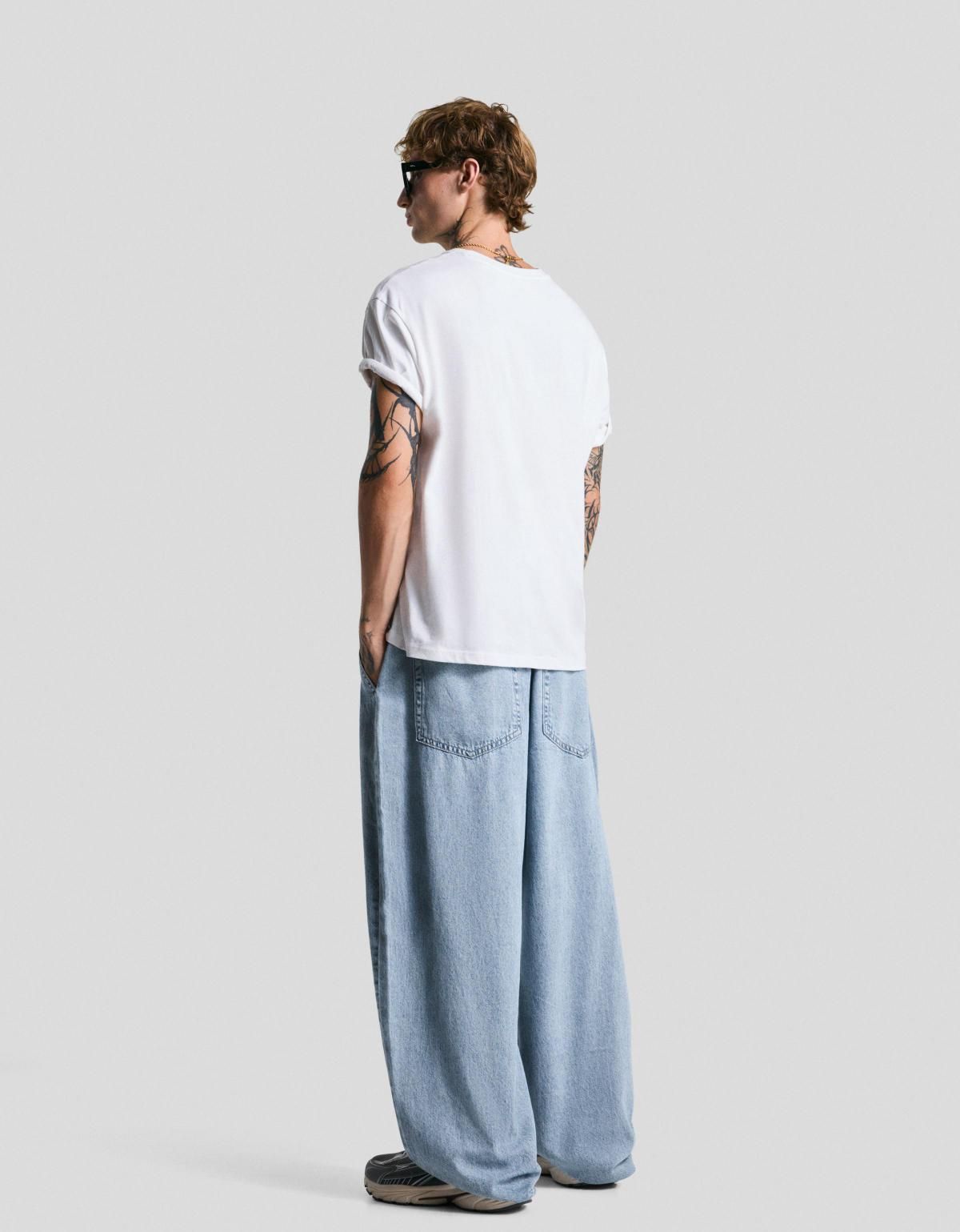 버쉬카 스트리트 와이드핏 데님 조거 진 5360/388 LIGHT BLUE - 상세 이미지 5
