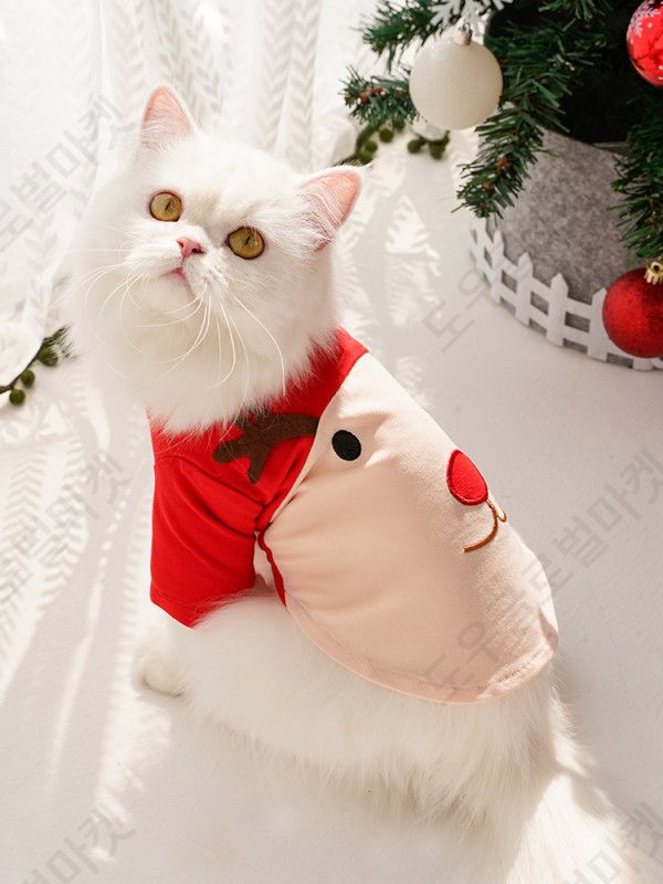 강아지 크리스마스옷 산타옷 고양이 반려견 루돌프 중형견 - 상세 이미지 5