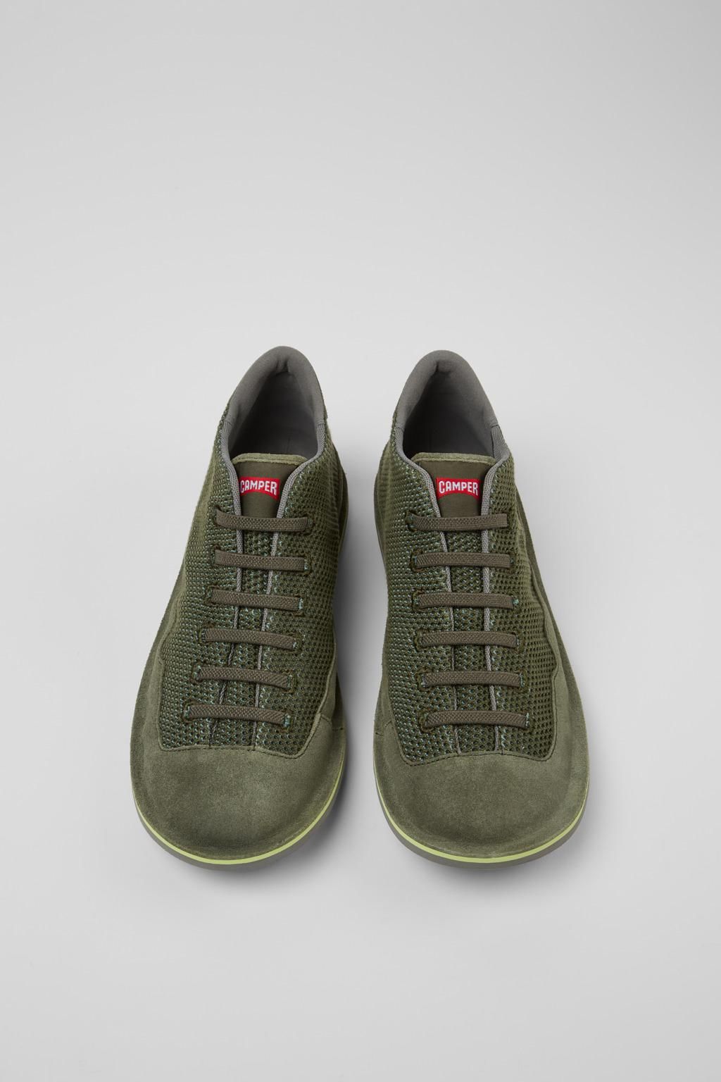 캠퍼 텐셀 메쉬 누벅 남성 앵클부츠 Beetle K300327-016 GREEN - 상세 이미지 4