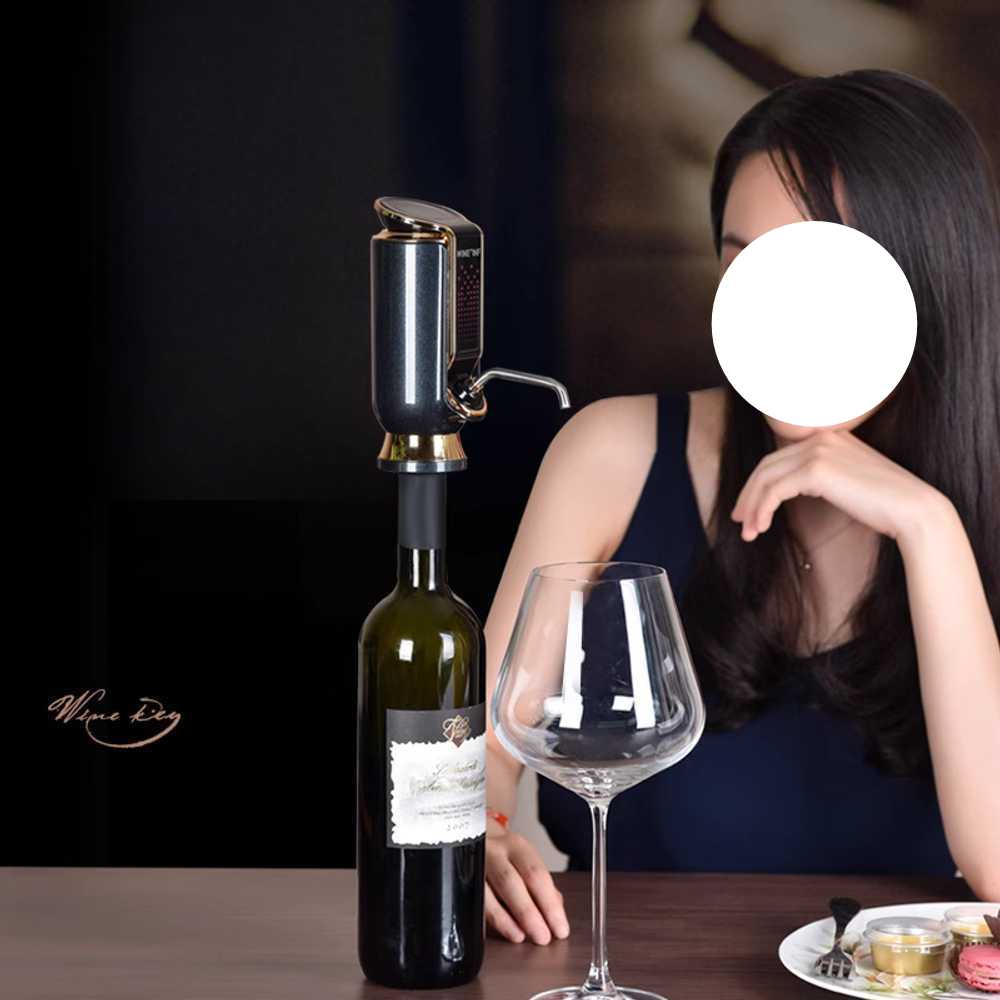 유리 와인 디캔터 공기 접촉 향미 증폭 에어레이터 블랙 디캔터 - 상세 이미지 3