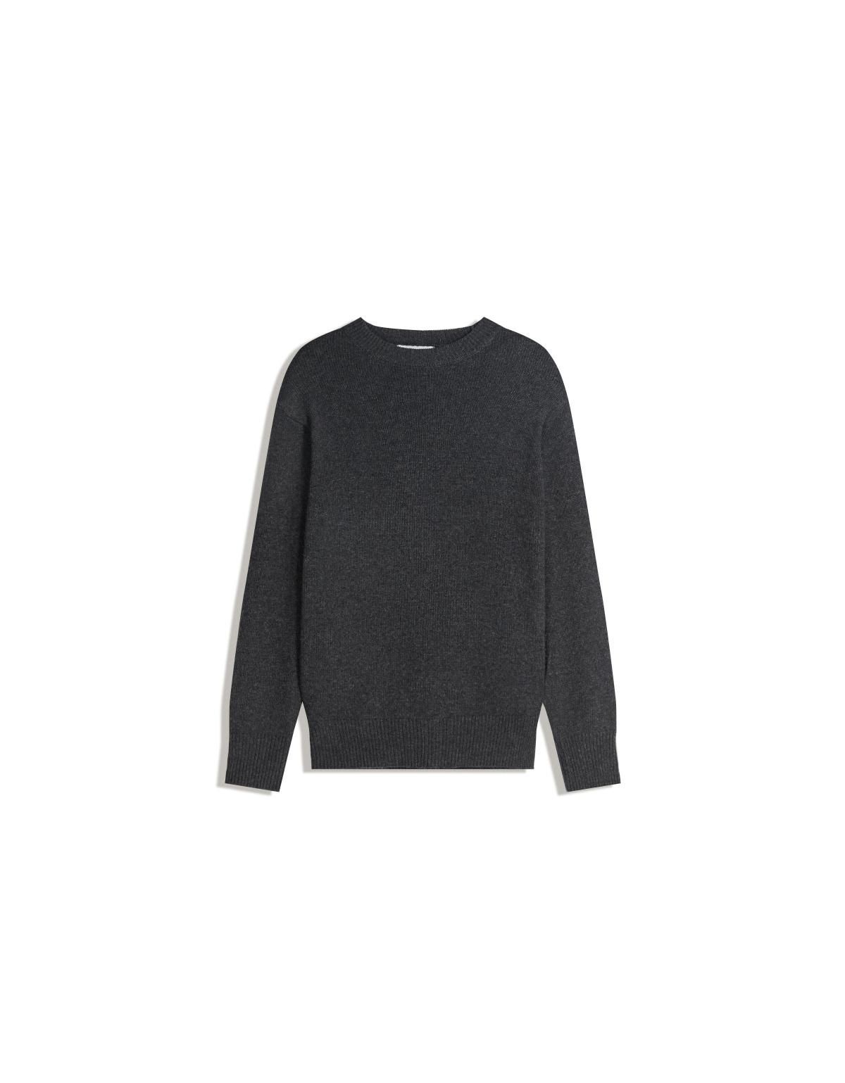 버쉬카 베이직 라운드넥 니트 스웨터 숄더패드 7145/693 DARK GREY - 상세 이미지 2