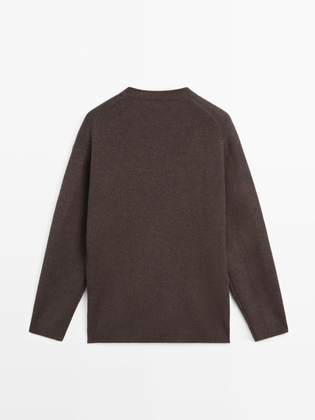 마시모두띠 오버사이즈 브이넥 울블렌드 니트 스웨터 5615/693 BROWN - 상세 이미지 2