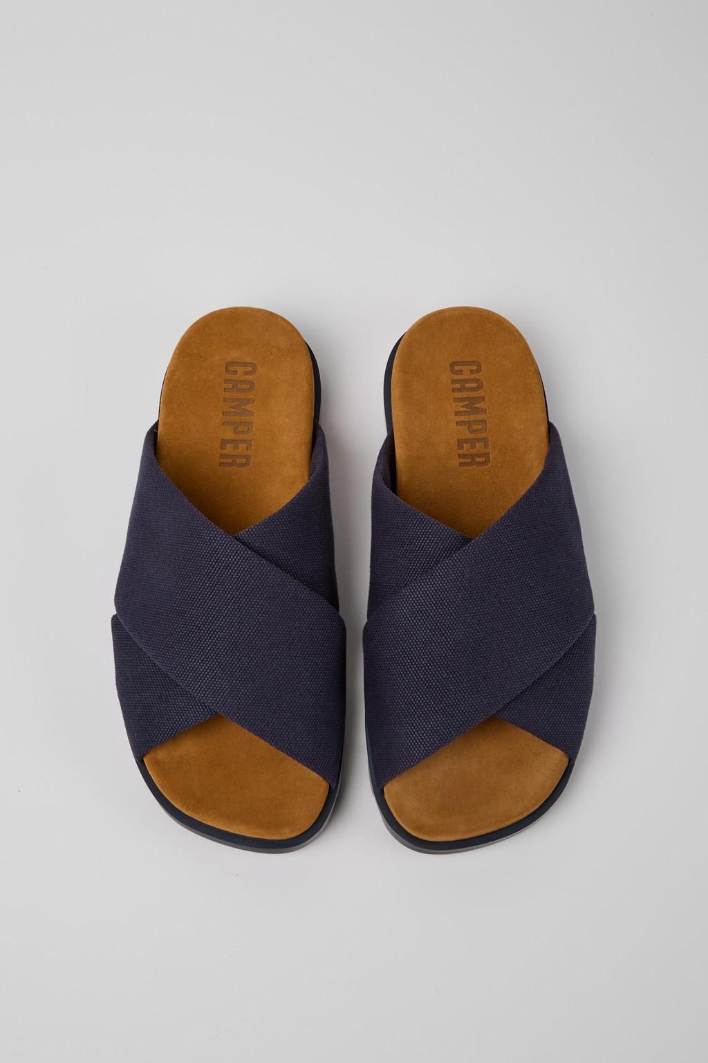 캠퍼 리사이클 코튼 슬라이드 샌들 Brutus K100776-002 BLUE - 상세 이미지 4