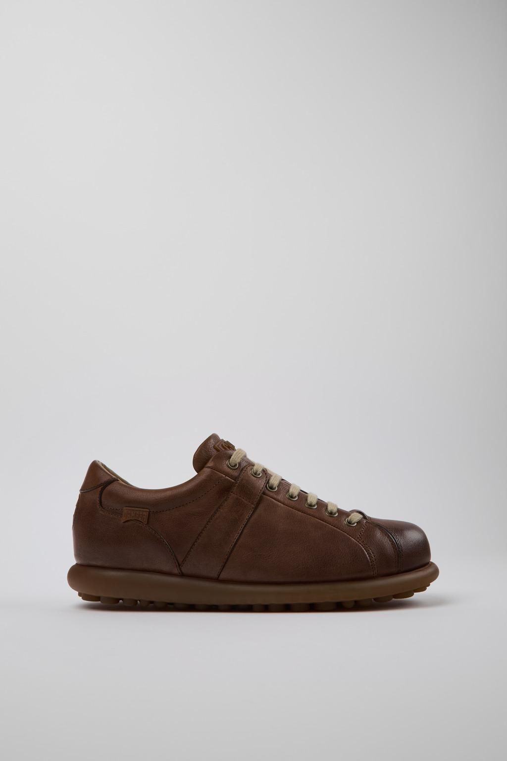 캠퍼 아이코닉 브라운 레더 스니커즈 Pelotas 17408-125 BROWN - 상품 이미지