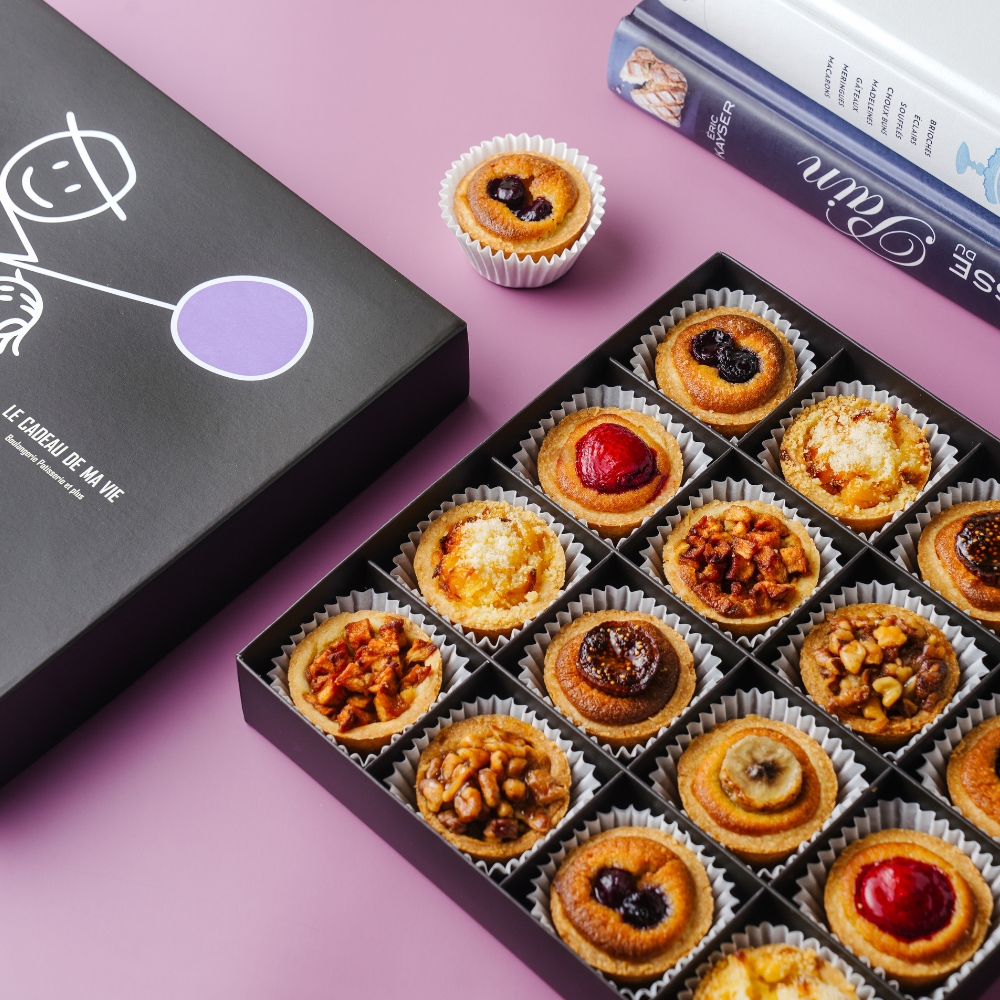 퍼플벌룬 타르트 세트 7가지 맛 16개입 480g 파인애플크럼블 블루베리 호두 애플시나몬 딸기  바나나 무화과 - 상품 이미지