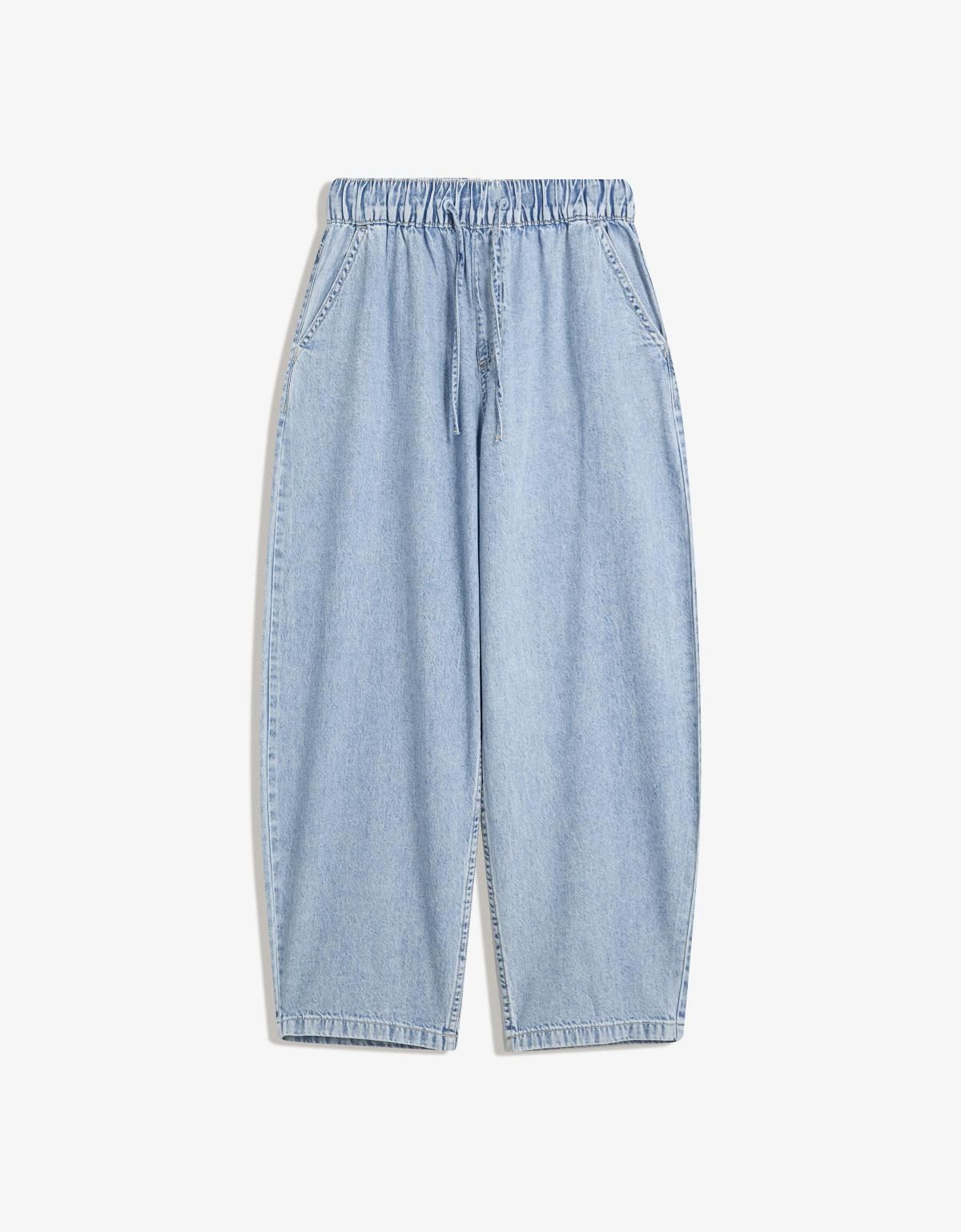 버쉬카 스트리트 와이드핏 데님 조거 진 5360/388 LIGHT BLUE - 상세 이미지 4