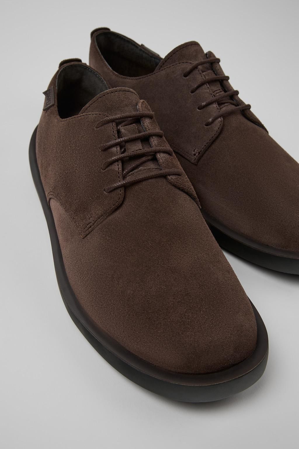 캠퍼 브라운 누벅 캐주얼 더비화 Wagon K100669-027 BROWN - 상세 이미지 2