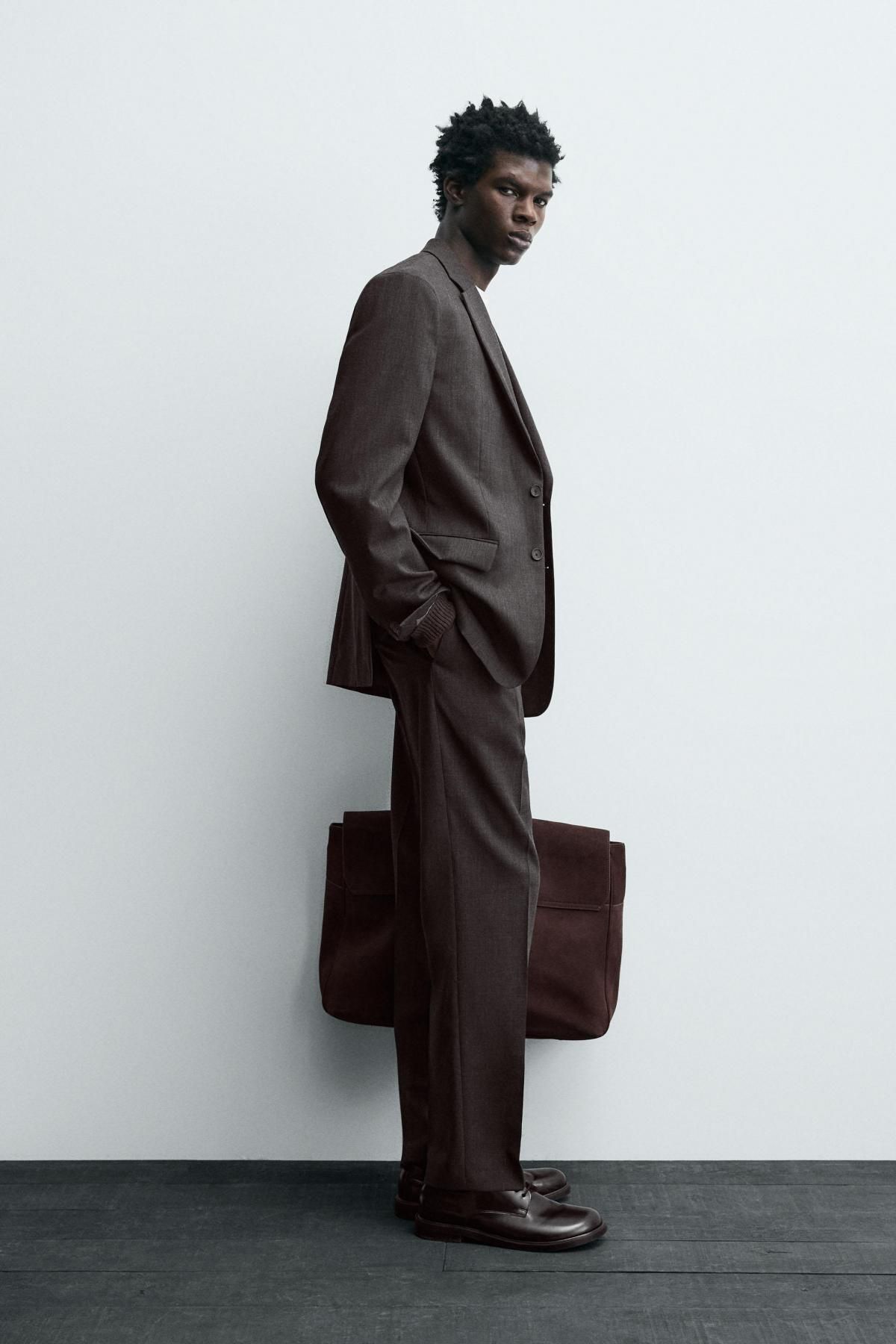 자라 클래식 울 정장 팬츠 9642/898 DARK BROWN - 상세 이미지 4