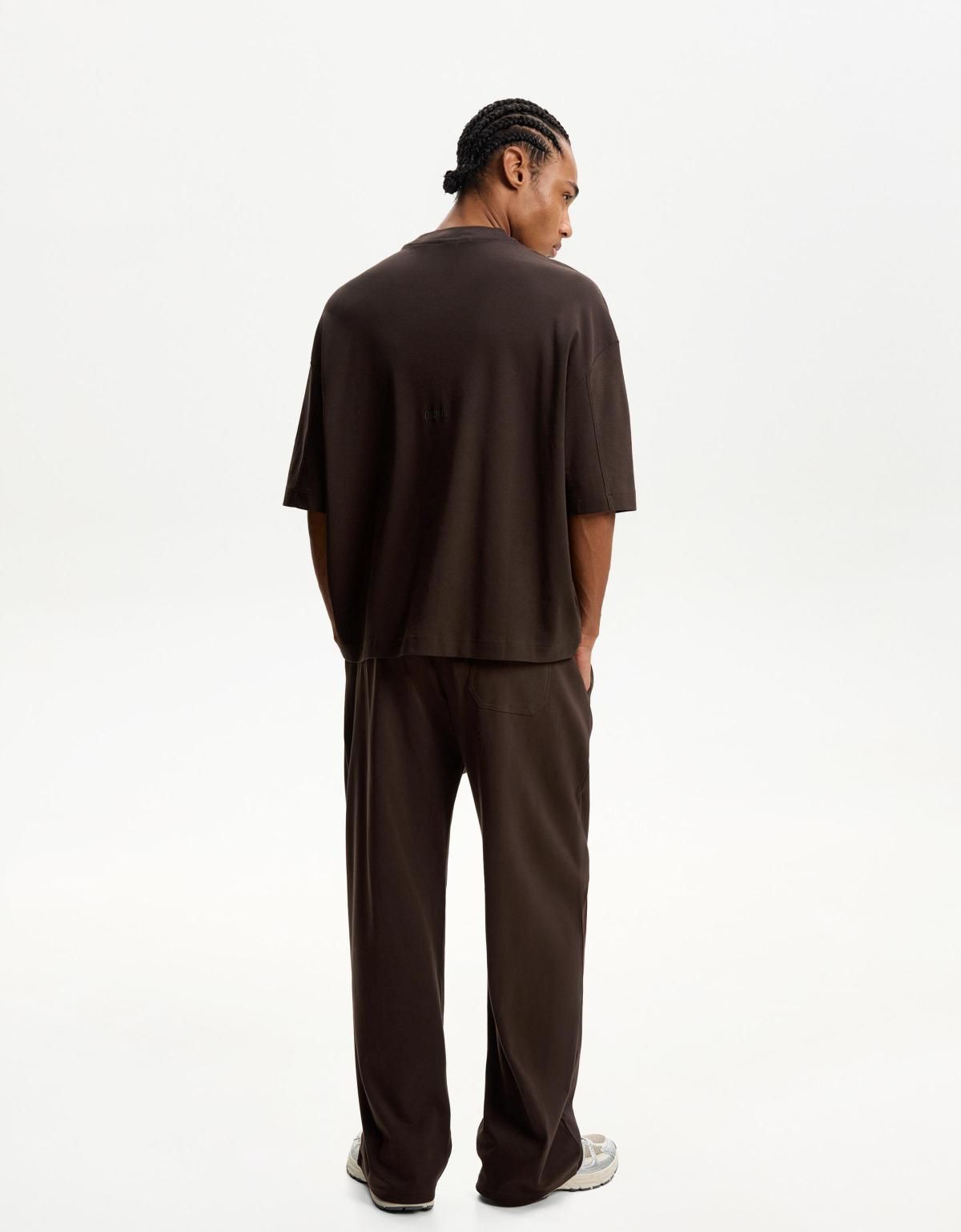 버쉬카 남성 트렌디 와이드핏 팬츠 0454/777 BROWN - 상세 이미지 2