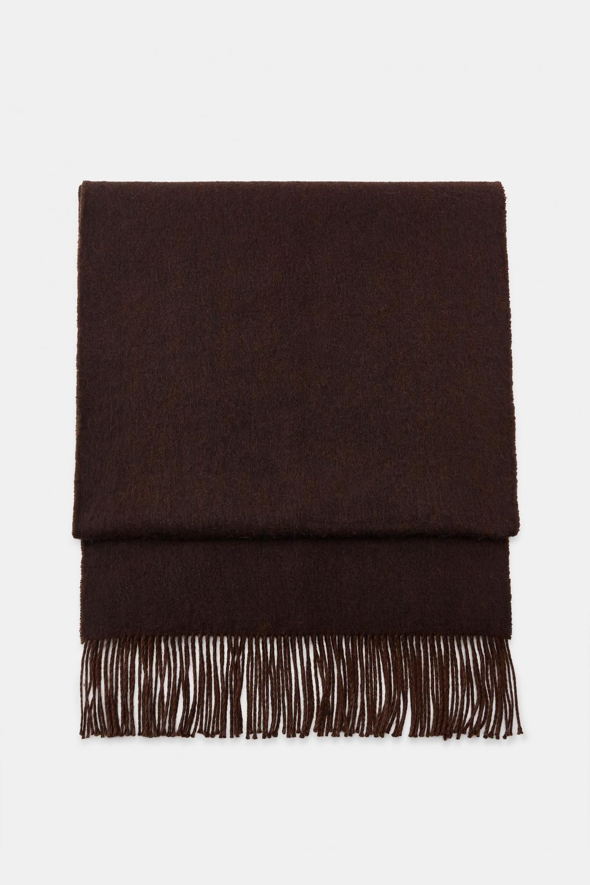 자라 프리미엄 울블렌드 소프트 프린지 머플러 브라운 3920/813 BROWN - 상품 이미지