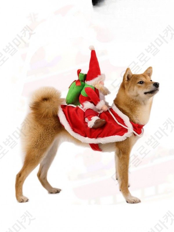 강아지 크리스마스옷 산타옷 고양이 반려견 루돌프 중형견 - 상세 이미지 2