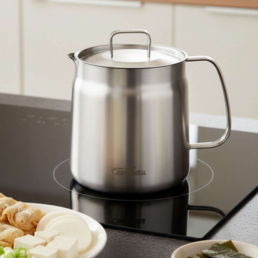 쿡세라 무연마제 IH 풀스테인리스 304 케틀팟 2.0L 무연마 스텐주전자 인덕션 올스텐 제품 이미지