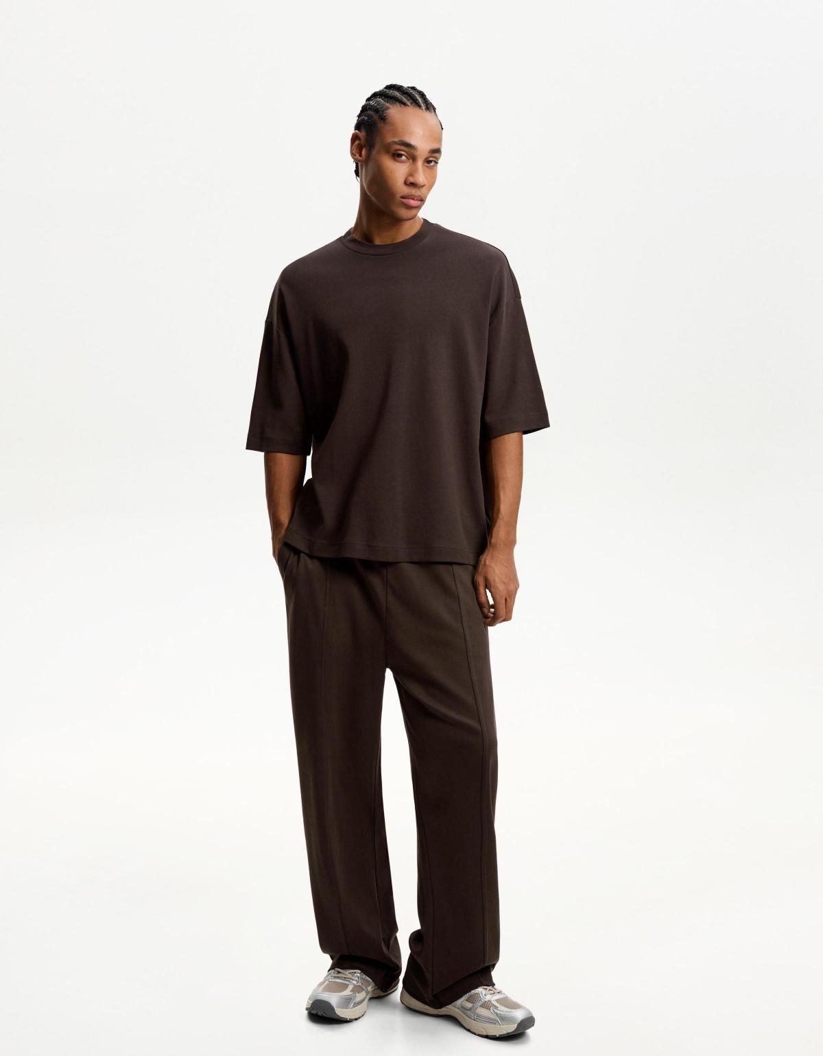 버쉬카 남성 트렌디 와이드핏 팬츠 0454/777 BROWN - 상세 이미지 3