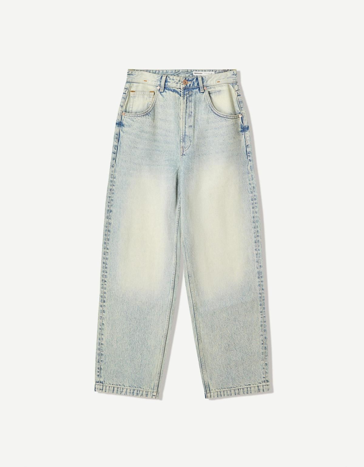 버쉬카 와이드핏 연청 데님 슈퍼 배기 진 5347/352 LIGHT BLUE - 상세 이미지 4