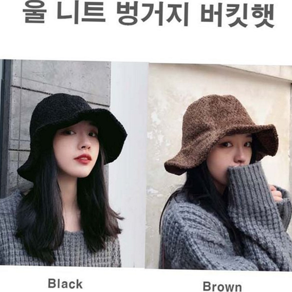 데일리 여자 니트 모자 캐주얼 여자 벙거지 모자 겨울 - 상품 이미지