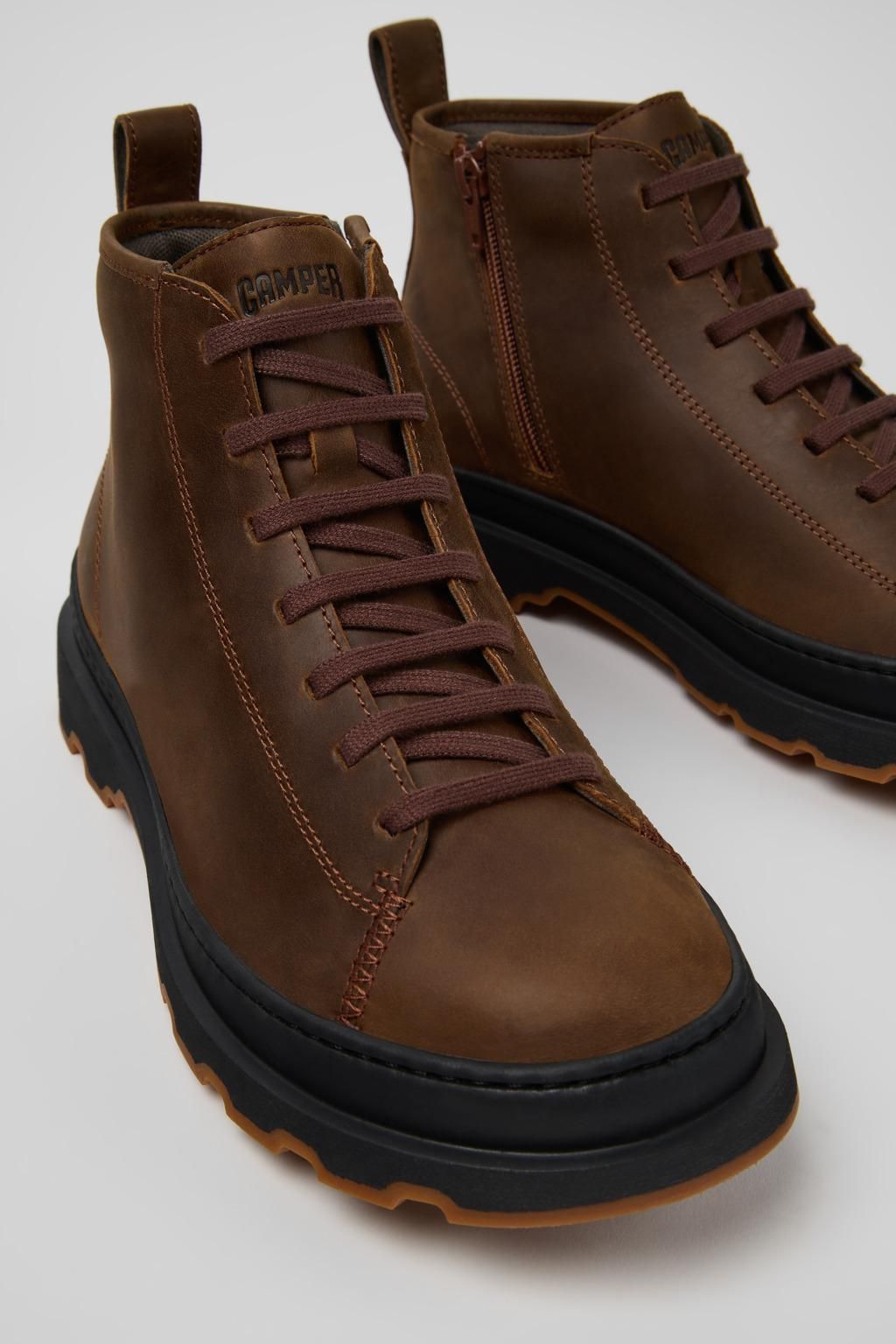 캠퍼 브라운 누벅 앵클부츠 Brutus K300535-002 BROWN - 상세 이미지 2