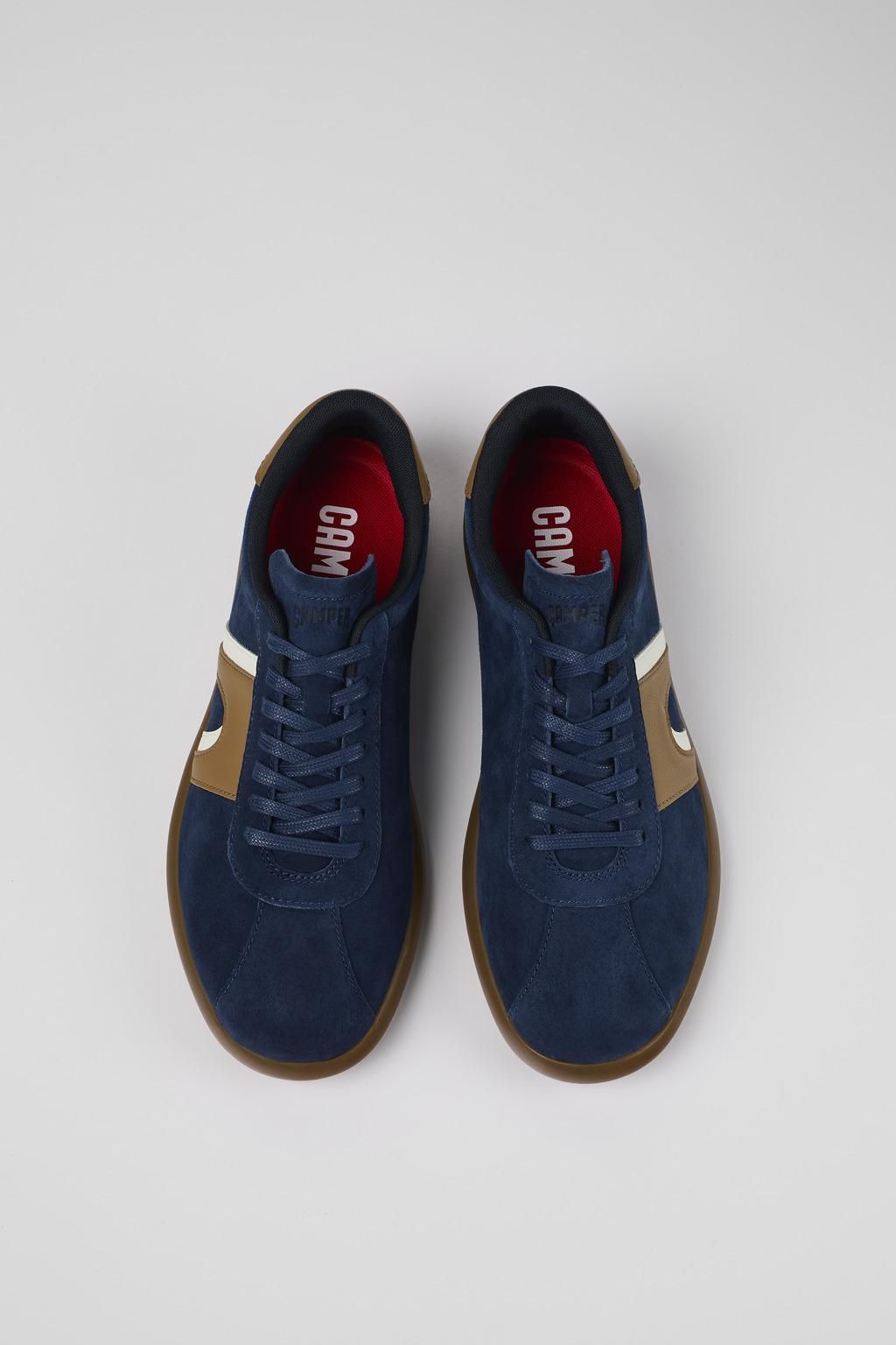 캠퍼 블루 누벅 레더 남성 스니커즈 Pelotas Soller K100937-004 BLUE - 상세 이미지 4