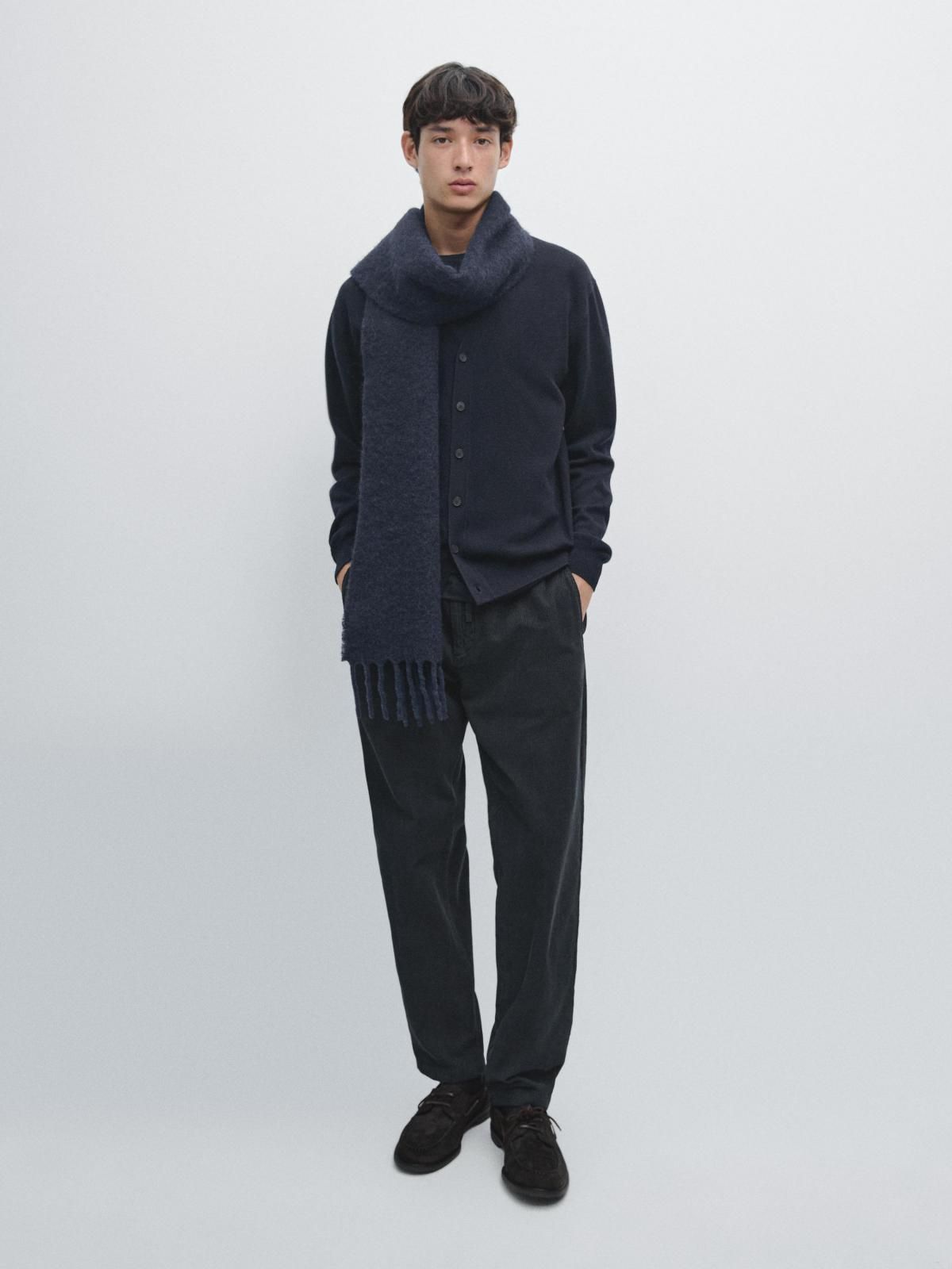 마시모두띠 프리미엄 울블렌드 브이넥 니트 가디건 1016/240 NAVY BLUE - 상세 이미지 2