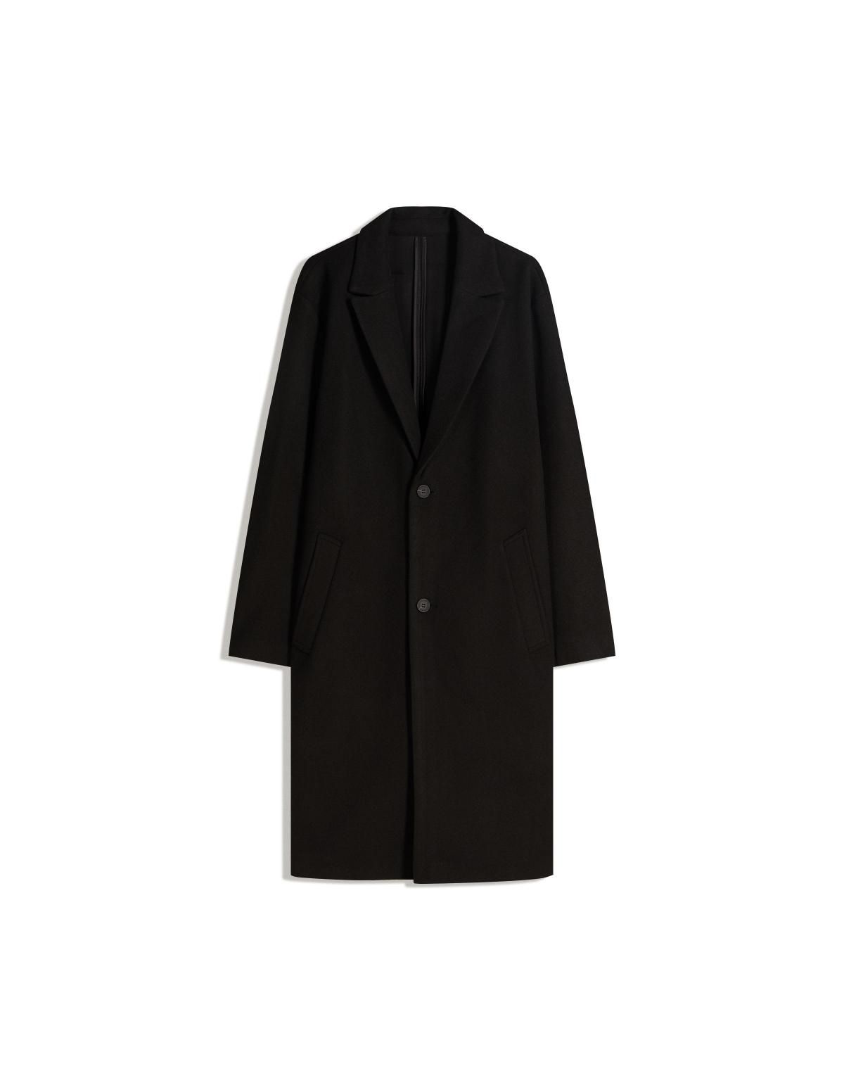 버쉬카 롱 테크니컬 펠트 싱글 코트 6959/752 BLACK - 메인 이미지