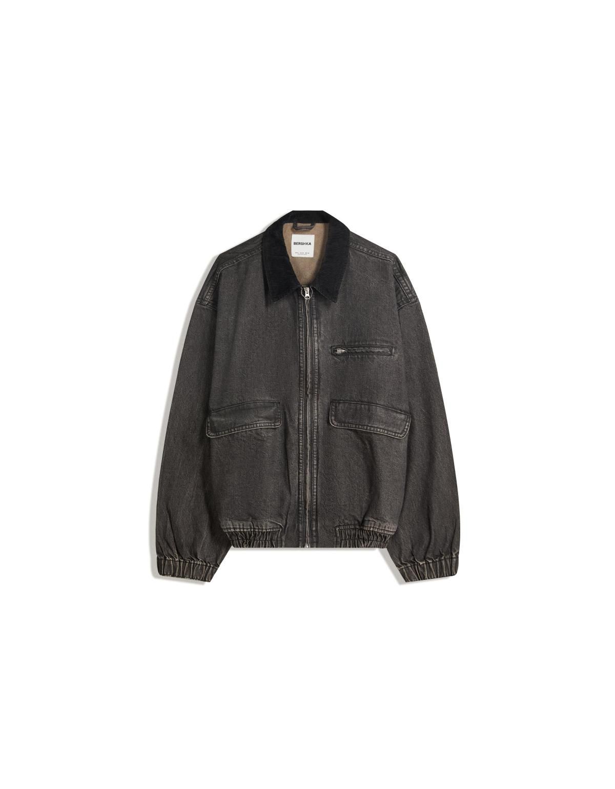 버쉬카 빈티지 데님 포켓 집업 재킷 6748/388 BLACK - 상세 이미지 3