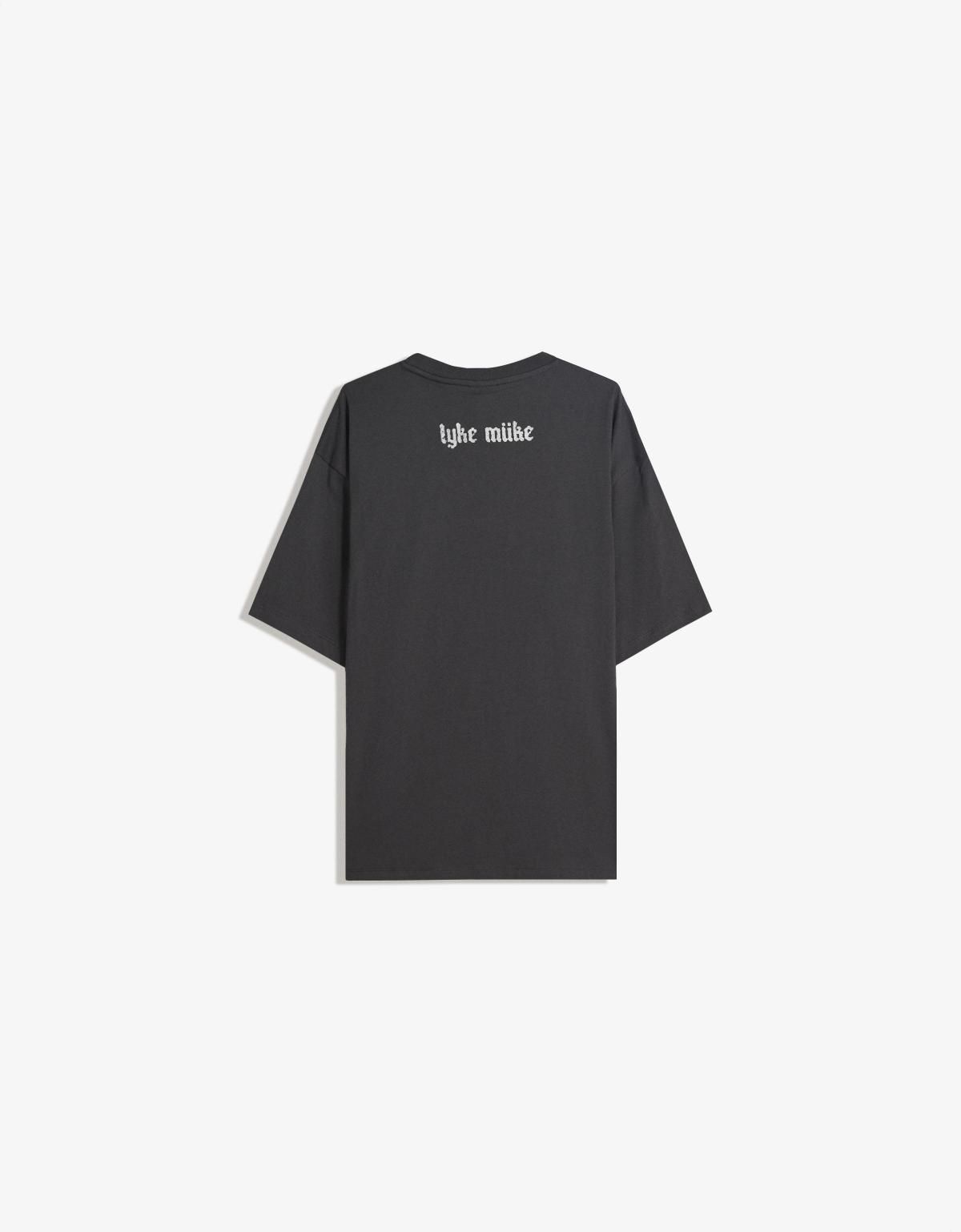 버쉬카 스트리트 그래픽 오버핏 반팔 티셔츠 8037/160 GREY - 상세 이미지 5