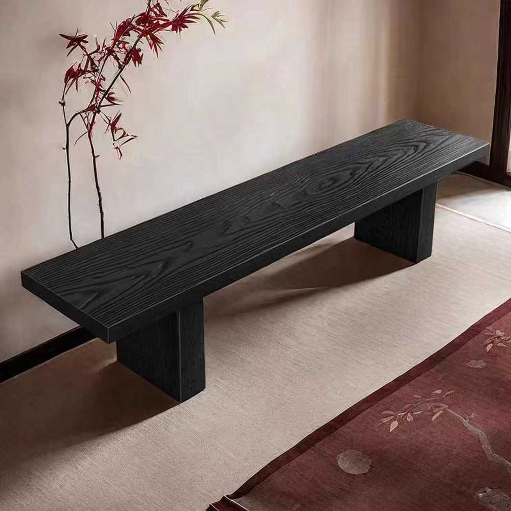 식탁 벤치 원목 긴 의자 주방 다이닝 내추럴 디자인 100cmx35cmx45cm - 상세 이미지 2
