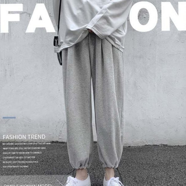 루즈핏 남자조 통바지 데일리 와이드 트레이닝 팬츠 - 상품 이미지