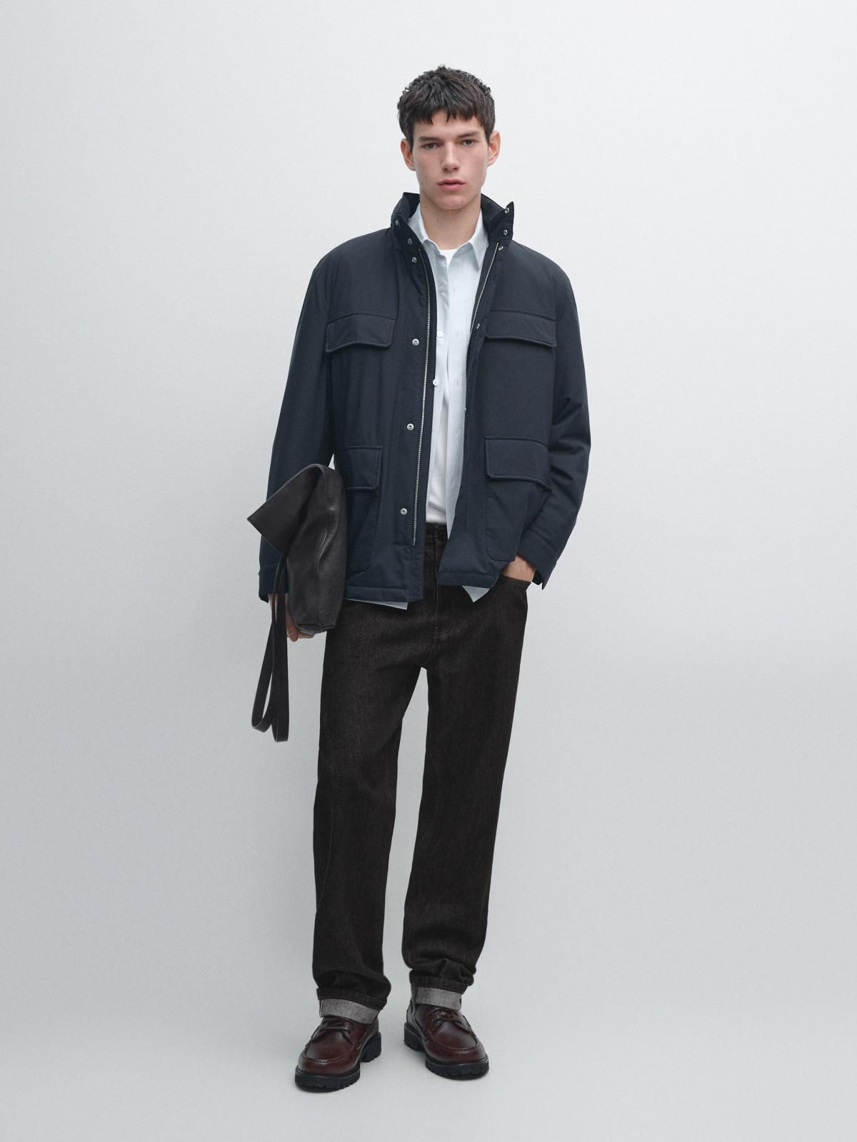 마시모두띠 워터리펠런트 패딩 자켓 포켓 후드 3105/445 NAVY BLUE - 상세 이미지 2