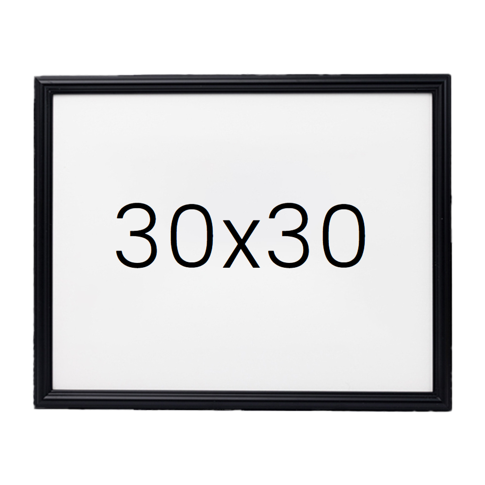 앤디크라인 원목액자 웨딩액자 우드 아크릴 프레임 스튜디오 틀 30x30 300x300mm, 블랙 - 메인 이미지