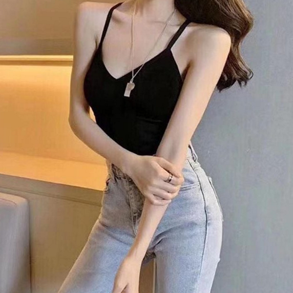 민소매 여성 브라 탑 이너웨어 여성 캐미솔 기능성 - 상품 이미지