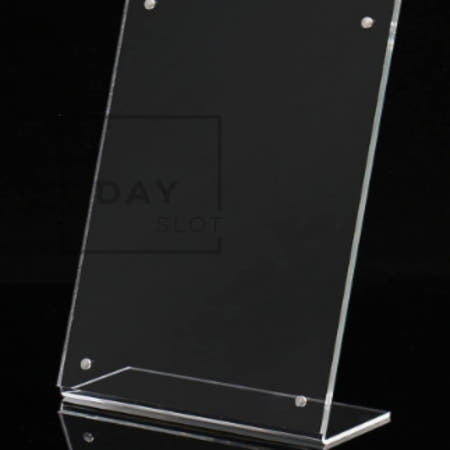 [트렌디프레소협력사]데이슬롯 자석 아크릴 쇼케이스 A5 세로형 명패스탠드 아크릴POP거치대