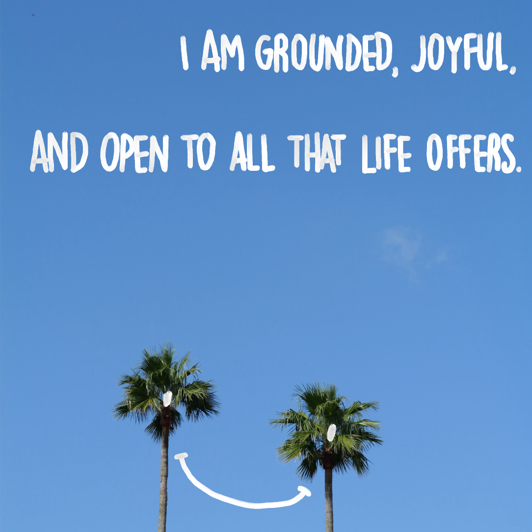 I am grounded, joyful, and open to all that life offers [캘리그라피 원본파일 + 고해상도 사진 포스터] - 상품 이미지