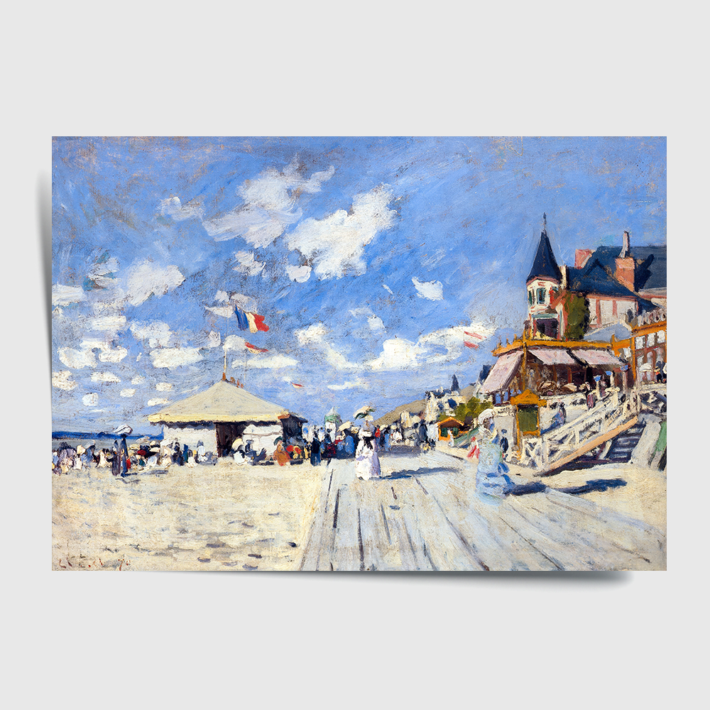 클로드 모네 인테리어 그림 액자 포스터 명화 The Boardwalk 1870 - 상세 이미지 2