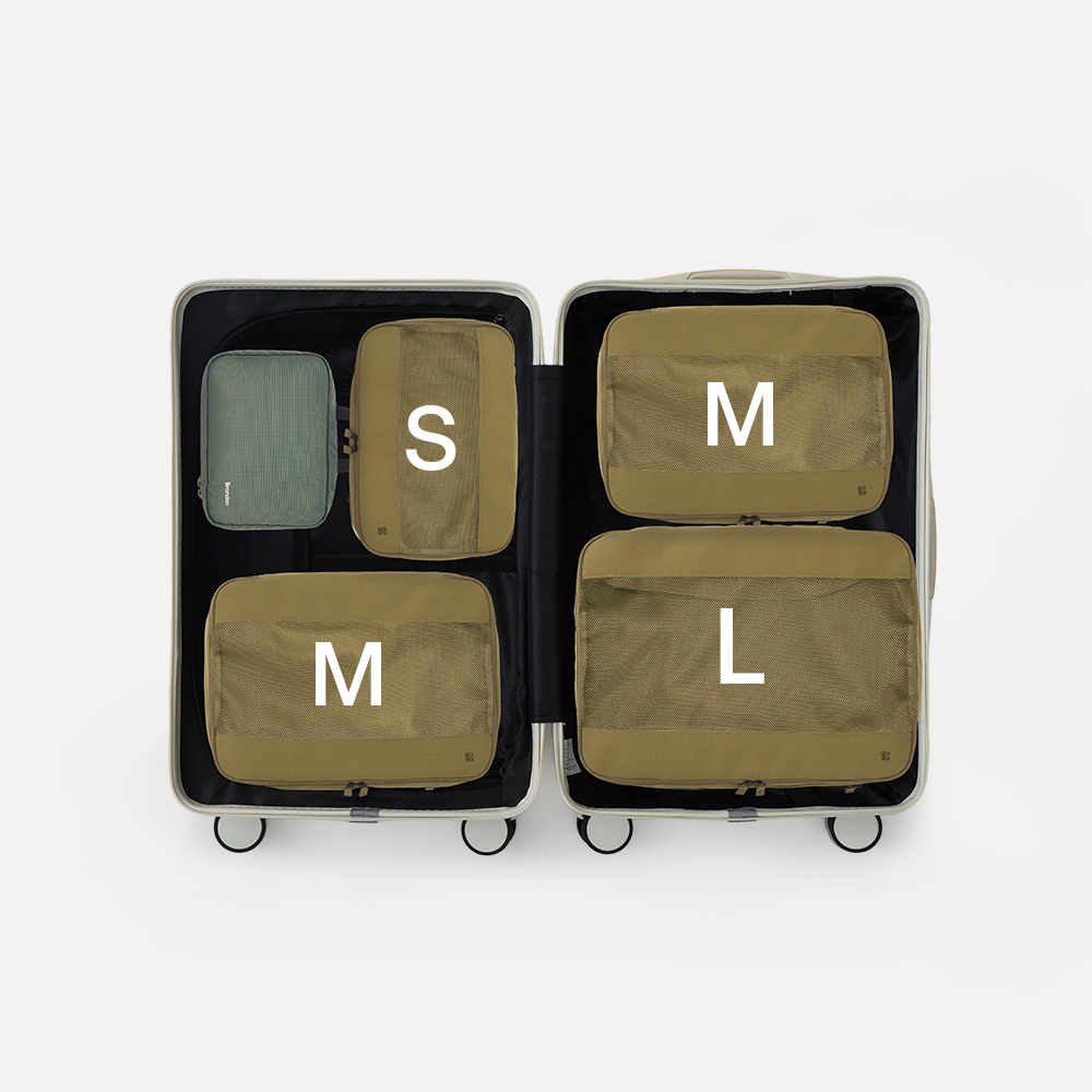 여행 압축 파우치 라이트 S+M+M+L+워시백 이미지 3