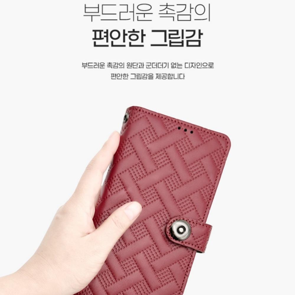 바포 후면 카드수납 흑니켈 카드 지갑 케이스 스카이블루, 갤럭시S24-S25 공용 이미지 6