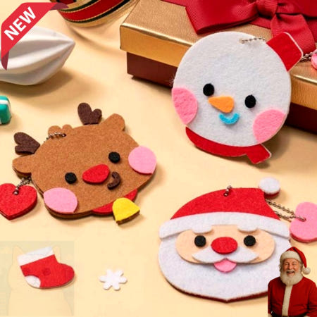 태풍마켓 협력사 크리스마스 펠트손거울 만들기 DIY키트 어린이미술놀이 꾸미기세트 이벤트소품 크리스마스활동