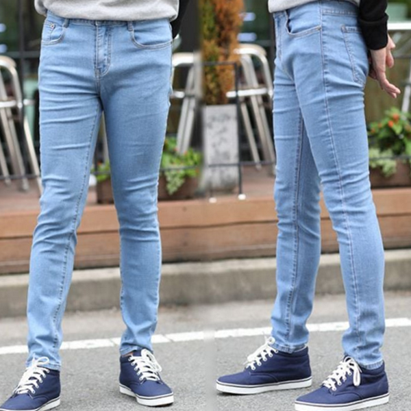 연청 남자 슬림 청바지 빅사이즈 남자 스판 청바지 데일리 - 상품 이미지