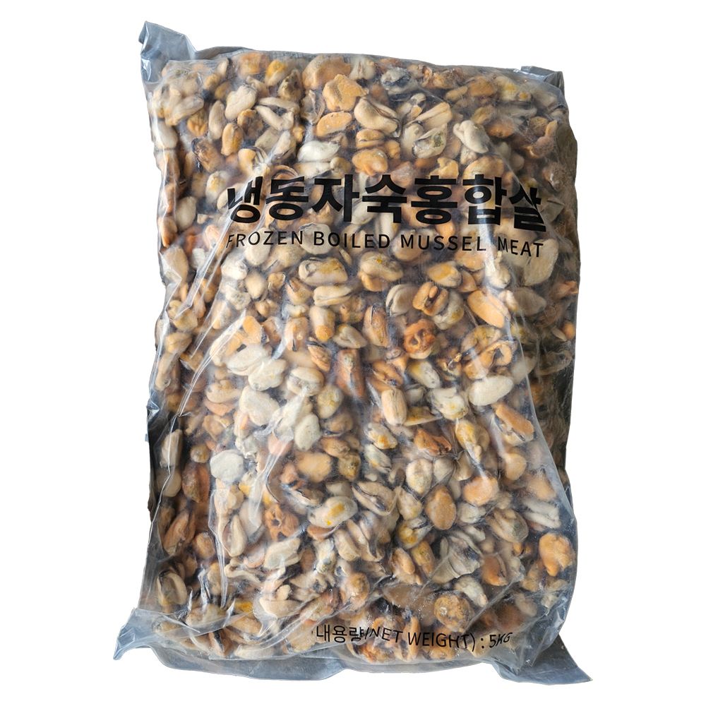 냉동 홍합살 10kg 자숙 세척 손질 깐홍합 업소용 식당용 벌크 - 상세 이미지 5