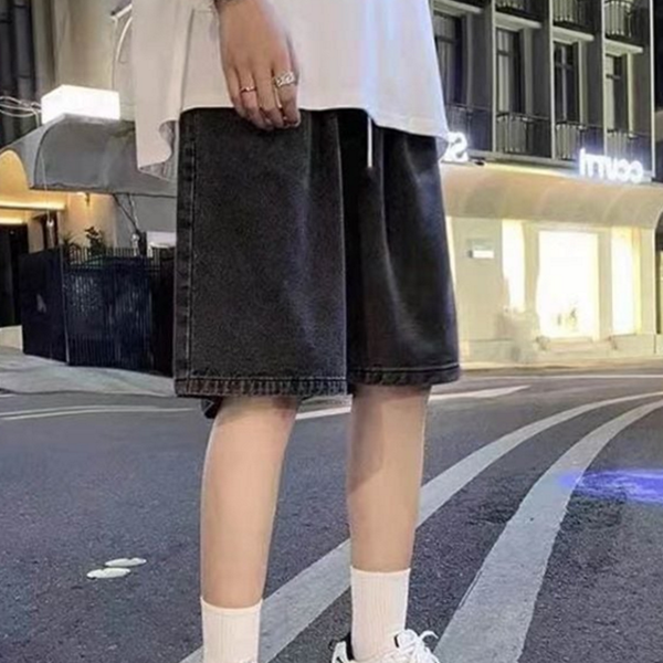 데일리 남성 와이드 반바지 허리 남자 캐주얼 반바지 - 상품 이미지