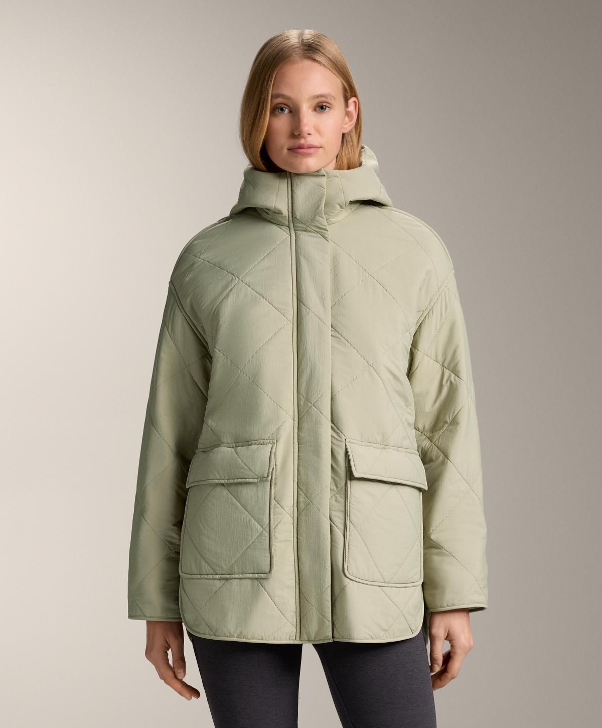 오이쇼 테크니컬 발수 방풍 패딩 후드 자켓 3891/945 KHAKI-GREY - 상세 이미지 2