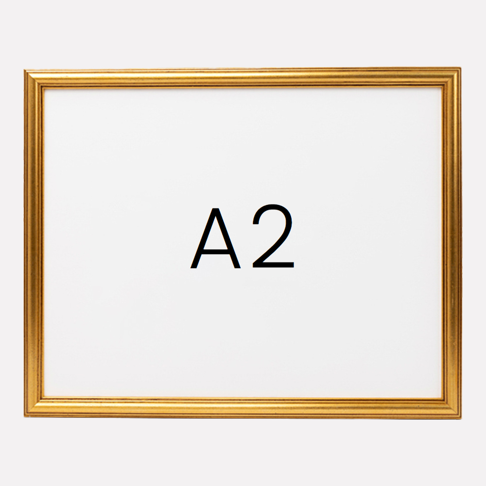 앤디크라인 원목액자 웨딩액자 우드 아크릴 프레임 스튜디오 틀 A2 420x594mm, 골드 - 메인 이미지