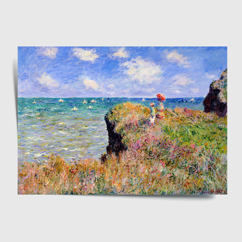 클로드 모네 인테리어 그림 액자 포스터 명화 Cliff Walk at Pourville 1882 - 상세 이미지 2