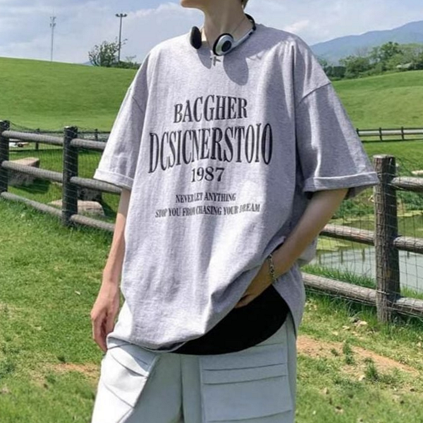 데일리 남성 반팔 티셔츠 캐주얼 남자 라운드 티셔츠 - 상품 이미지