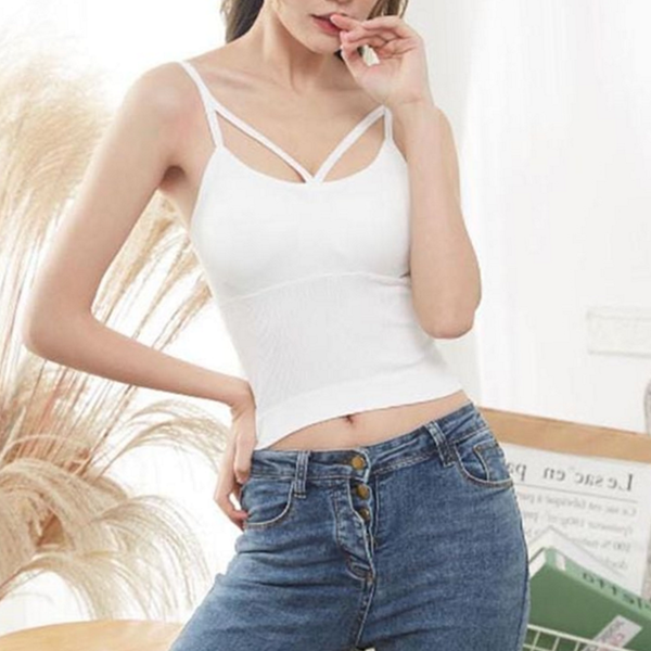 데일리 여자 끈 탑 레이어드 여성 나시 탑 - 메인 이미지