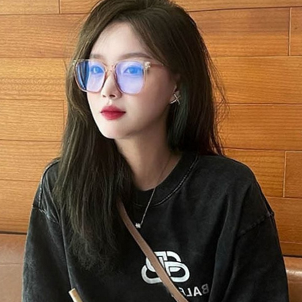 가벼운 여자 뿔테 안경 남녀공용 투명 뿔테 안경테 - 상품 이미지