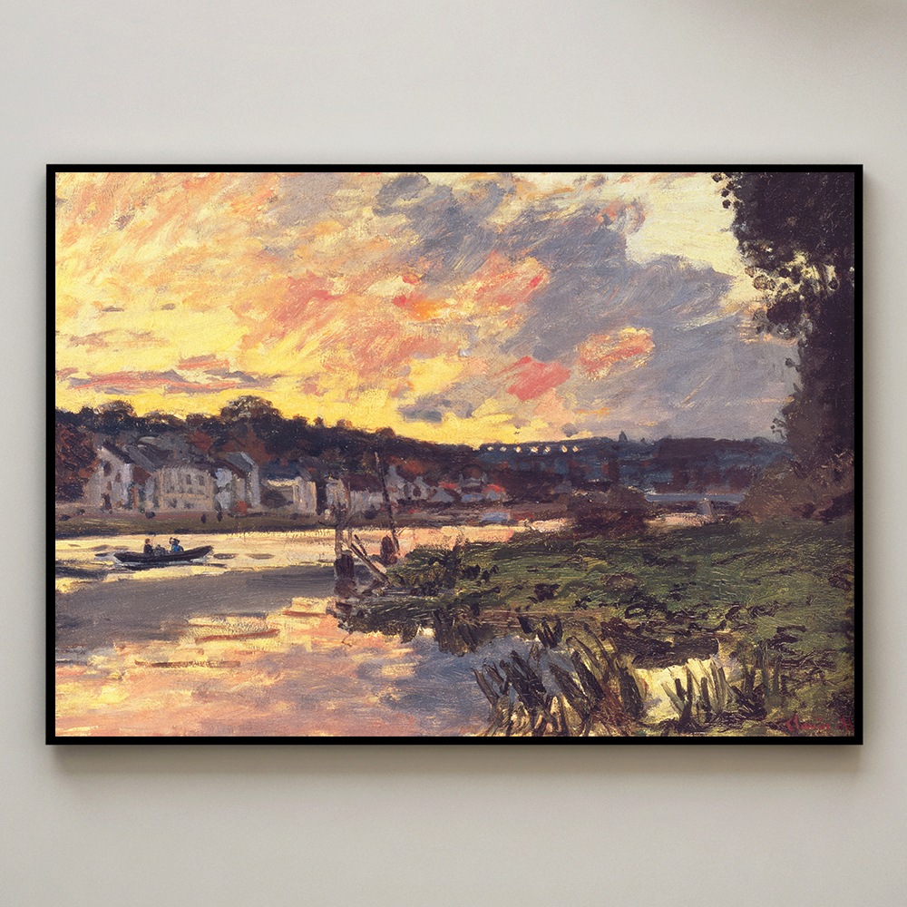 클로드 모네 인테리어 그림 액자 포스터 명화 he Seine at Bougival 1876 - 상세 이미지 3