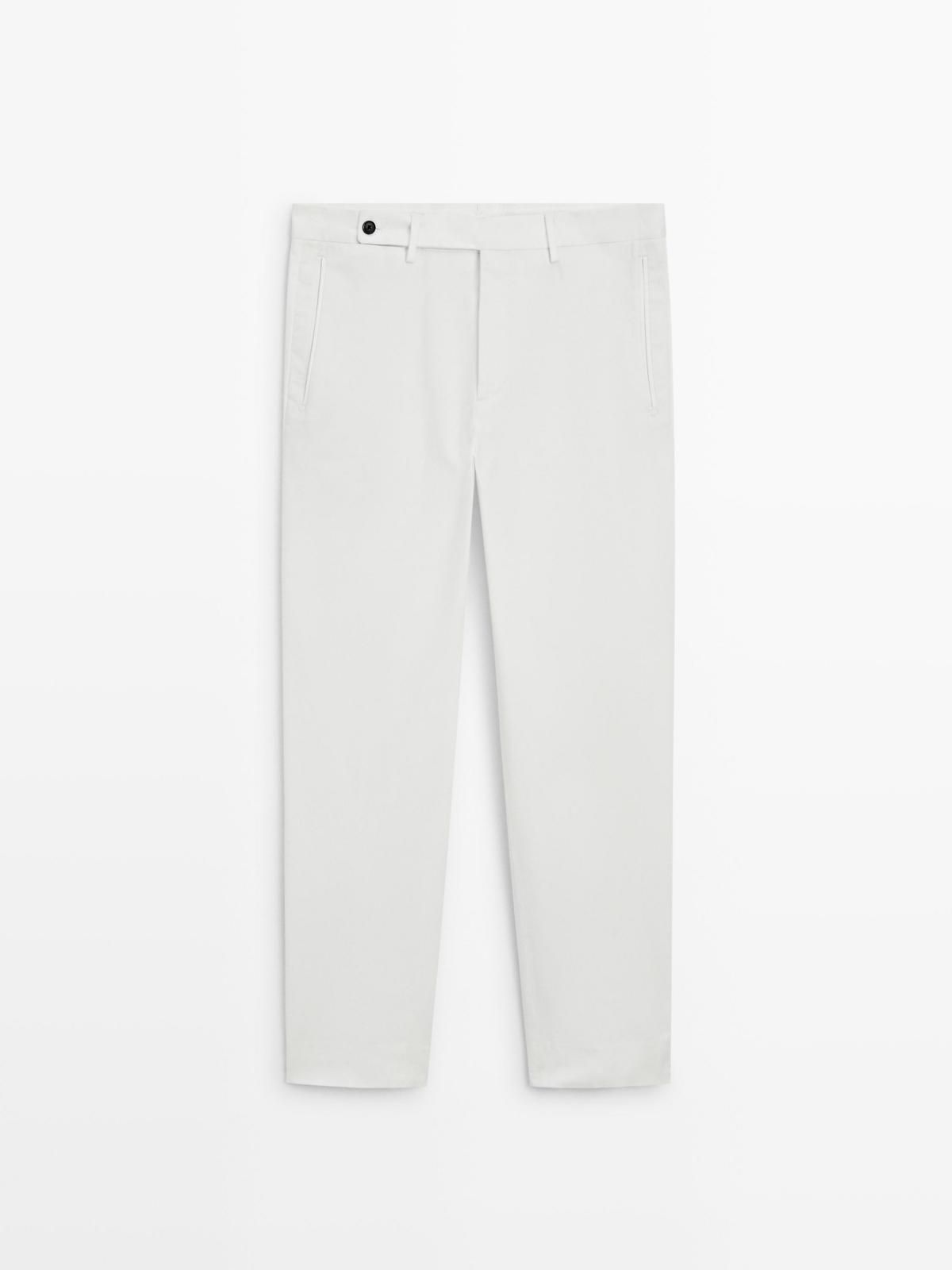 마시모두띠 코튼 혼방 트윌 슬랙스 팬츠 3553/539 OFF WHITE - 상세 이미지 5