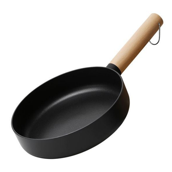 28cm ih 소테 팬 손잡이 우드 핸들 팬 - 상품 이미지