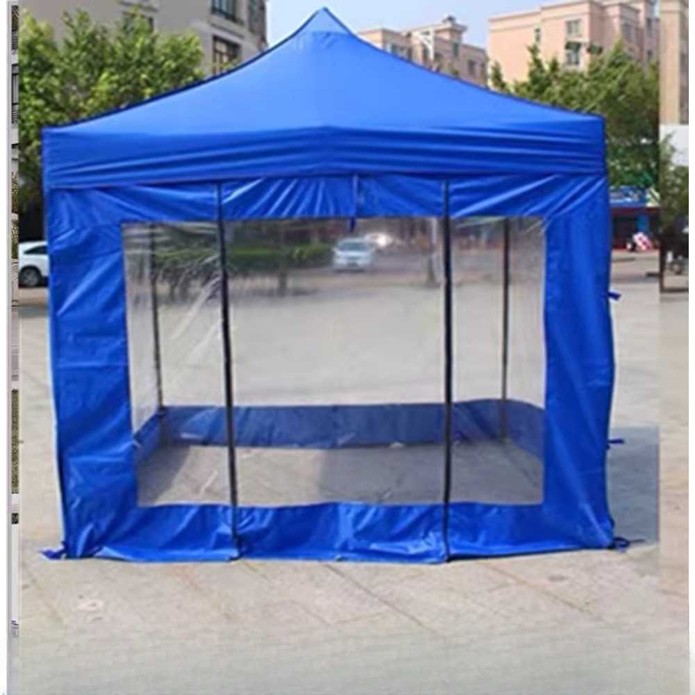 대기실용 소형 천막 바람막이 겨울 야외 근무자 추천 2x2m+4면 투명 막이 (문) - 상품 이미지
