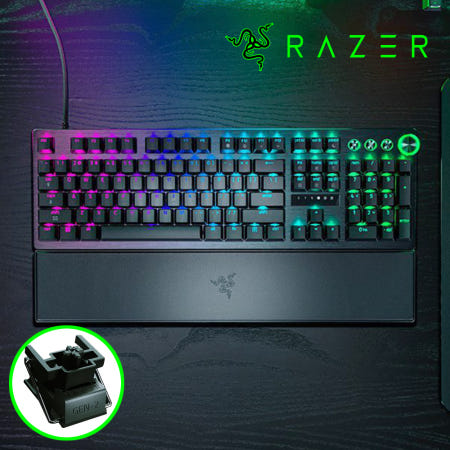 RAZER [국내정발] 레이저 헌츠맨 V3 PRO 8K 풀배열 래피드트리거 블랙 영문, 광축